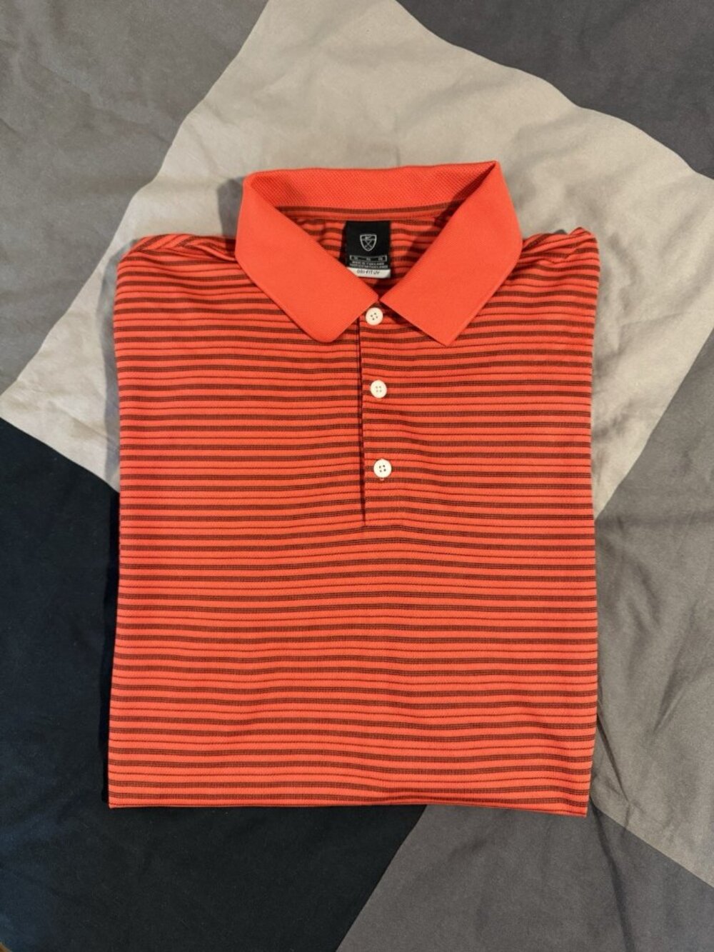 Vintage Nike Golf Polo Men's XL Red Black Stripe